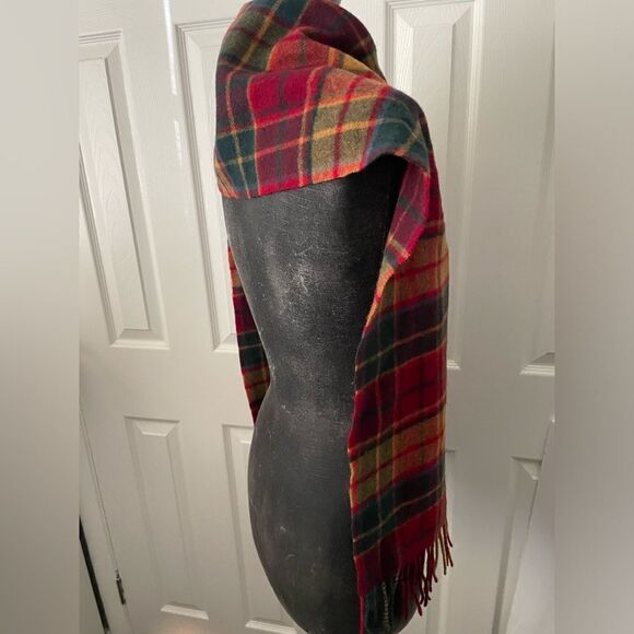 James Pringle Weavers Plaid Wool Scarf - Picture 2 of 5